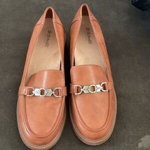 Dr. Scholl's Women's Brown Loafers with Gold Accent